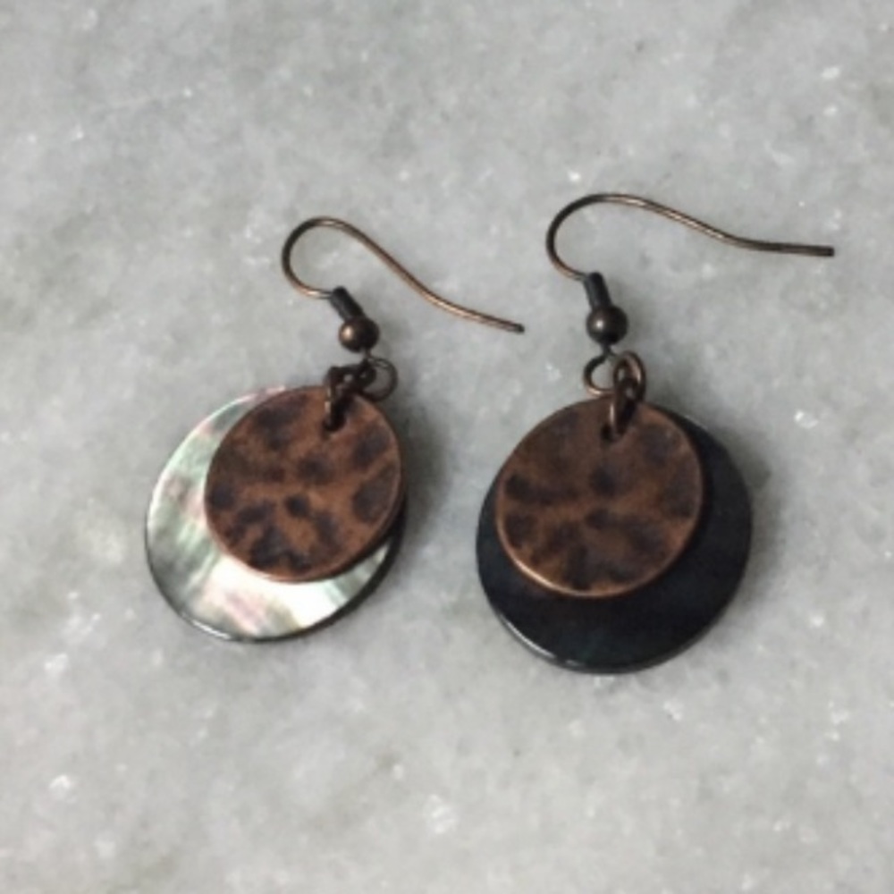 Mother of Pearl Earrings and Necklace